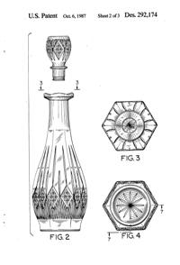 Anchor Hocking Canfield Decanter Design Patent D292174-3