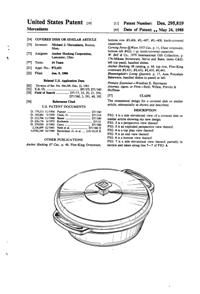 Anchor Hocking Fire-King Casserole Design Patent D295819-1