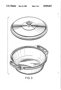 Anchor Hocking Fire-King Casserole Design Patent D295819-4