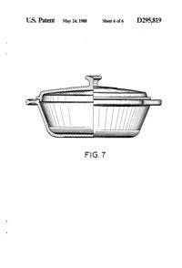 Anchor Hocking Fire-King Casserole Design Patent D295819-7