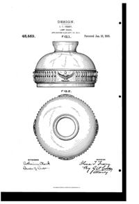 Hocking Light Fixture Shade Design Patent D 48469-1