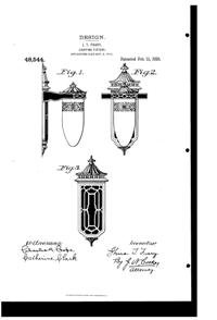 Hocking Light Fixture Design Patent D 48544-1