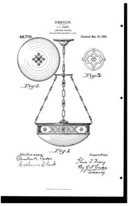 Hocking Light Fixture Design Patent D 48779-1