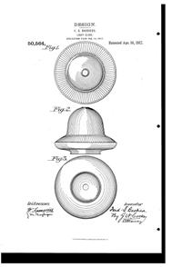 Hocking Light Fixture Globe Design Patent D 50564-1