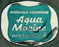 Anchor Hocking Aqua Marine Label
