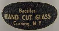 Bacalles Cut Glass Label