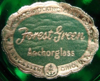 Anchor Hocking Anchorglass Forest Green Label