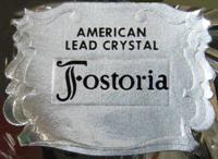 Fostoria American Lead Crystal Label
