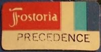 Fostoria Precedence Label