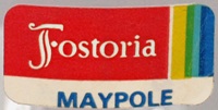 Fostoria Maypole Label