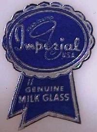 Imperial Milk Glass Label