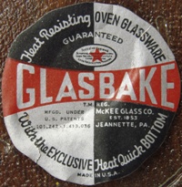 McKee Glasbake Label