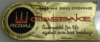 Thatcher Glasbake Label