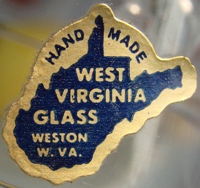 West Virginia Glass Label