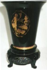 Beaumont Vase and Stand with Unknown Gold Decal