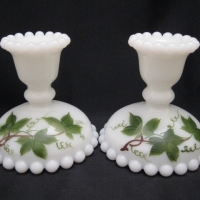 Consolidated #5460 Con-Cora Candlesticks w/ Ivy Decoration