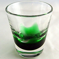 Erickson Emerald Flame Shot Glass