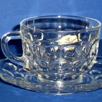 Federal Yorktown Crystal Cup & Saucer
