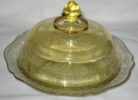 Federal Patrician Amber Butter Dish & Lid