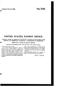Potomac Goblet Design Patent D 75821-2