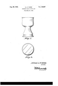 West Virginia Glass Specialty Tumbler Design Patent D138627-1