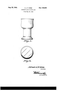 West Virginia Glass Specialty Tumbler Design Patent D138629-1