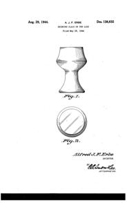 West Virginia Glass Specialty Tumbler Design Patent D138632-1