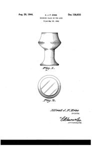West Virginia Glass Specialty Tumbler Design Patent D138633-1