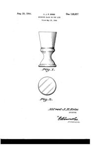 West Virginia Glass Specialty Tumbler Design Patent D138637-1