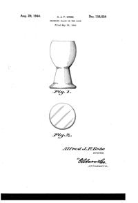 West Virginia Glass Specialty Tumbler Design Patent D138638-1