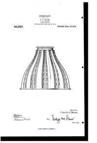 Wellington Light Fixture Shade Design Patent D 45923-1