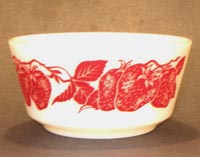 Hazel-Atlas Cereal Bowl with Strawberry Decoration