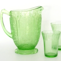 Jeannette Cherry Blossom Pitcher & Tumblers