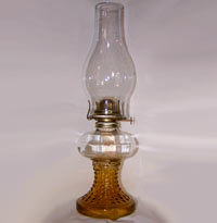 Jeannette Hobnail Oil Lamp