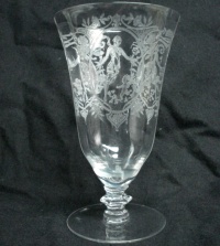 Maryland Glass Co. Goblet w/ Diana & Nymph Etch