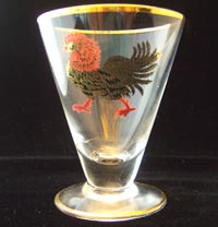 West Virgina Specialty Strutting Rooster Cocktail Glass