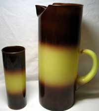 West Virginia Glass Specialty Pitcher and Tumbler