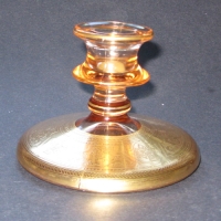 L. E. Smith #  805 Candleholder w/ Gold Encrusted Decoration