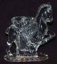 L. E. Smith Horse Vase