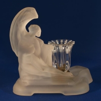 L. E. Smith Reclining Nude with Harp Candleholder