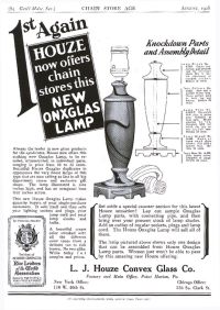 Houze Ad in August, 1928 Chain Store Age