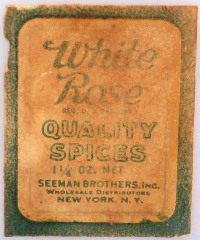 White Rose Spice Label