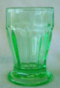 Unknown Footed Green Shot Glass