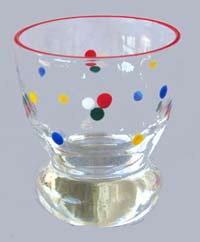 Unknown Shot or Cordial Glass with Polka Dots