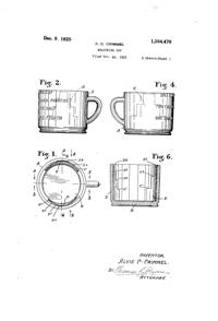 Sneath Measuring Cup Patent 1564470-1