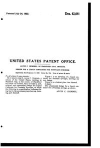 Sneath Dispenser Design Patent D 62691-2