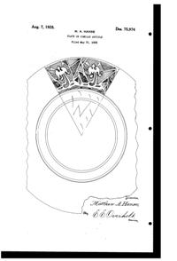Lotus # 908 La Furiste Etch Design Patent D 75974-1