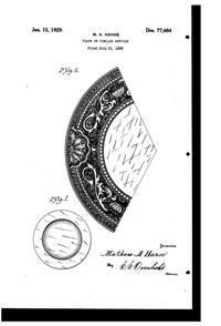 Lotus # 902 Gothic Plantagonet Etch Design Patent D 77484-1