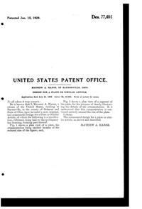 Lotus # 902 Gothic Plantagonet Etch Design Patent D 77484-2
