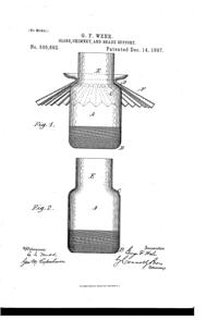 Phoenix Lamp Chimney, Shade, & Support Patent  595682-1